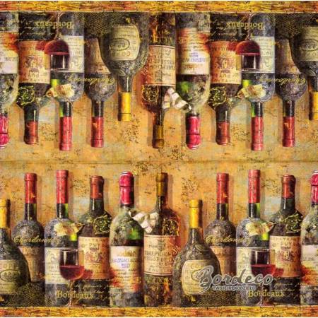 Serwetka decoupage firmy AMBIENTE butelki z winem 33x33cm